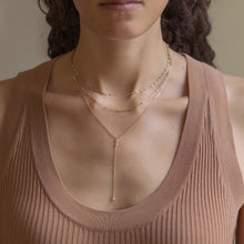 Load image into Gallery viewer, Duet Crystal Lariat Necklace