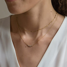 Load image into Gallery viewer, Crystal Curved Bar Necklace
