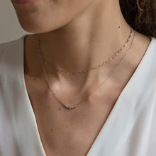 Load image into Gallery viewer, Crystal Curved Bar Necklace