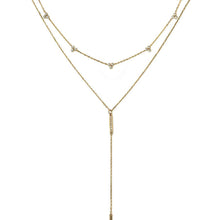 Load image into Gallery viewer, Clover Bar Lariat Layered Duo