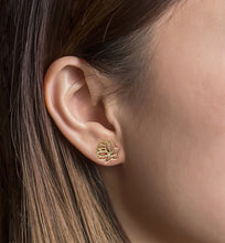 Load image into Gallery viewer, Lotus Flower Stud Earrings