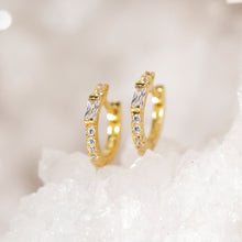 Load image into Gallery viewer, Baguette Huggie Earrings