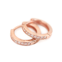 Load image into Gallery viewer, Classic Pave Huggie Hoops