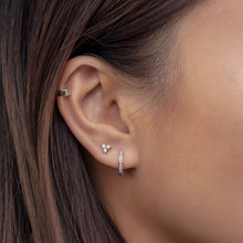 Load image into Gallery viewer, Classic Pave Huggie Hoops