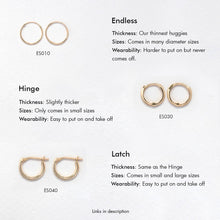 Load image into Gallery viewer, Huggie Hoop Earrings 14K