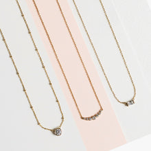 Load image into Gallery viewer, Crystal Curved Bar Necklace