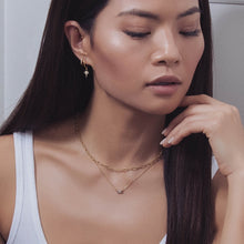 Load image into Gallery viewer, Link Chain Baguette Duo Necklace
