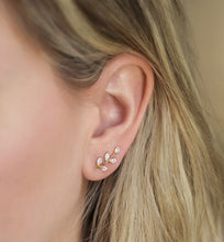 Load image into Gallery viewer, Crystal Leaf Ear Climbers
