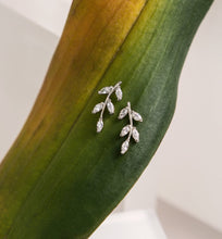 Load image into Gallery viewer, Crystal Leaf Ear Climbers
