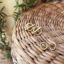 Load image into Gallery viewer, Circle Bar Stud Earrings
