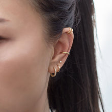 Load image into Gallery viewer, Classic Pave Huggie Hoops
