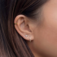 Load image into Gallery viewer, Classic Pave Huggie Hoops
