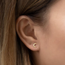 Load image into Gallery viewer, Crescent Moon Pave Studs
