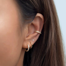 Load image into Gallery viewer, Huggie Hoop Earrings 14K
