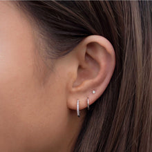 Load image into Gallery viewer, Huggie Hoop Earrings 14K
