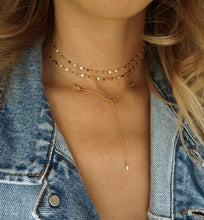 Load image into Gallery viewer, Evil Eye Lariat Necklace
