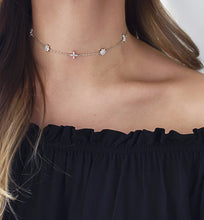 Load image into Gallery viewer, Fleur Pavé Crystal Choker

